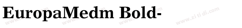 EuropaMedm Bold字体转换